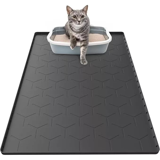Tapete de Silicone para Pets • Água-Proof • Ideal para Areia de Gato • Fácil de Limpar • Resistente à Molhagem