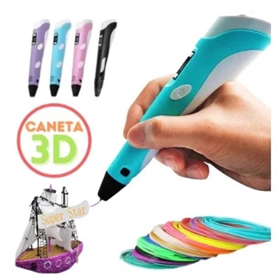 Manual de impressora de caneta 3D, incluindo consumíveis DIY, consumíveis de plástico de segurança para crianças