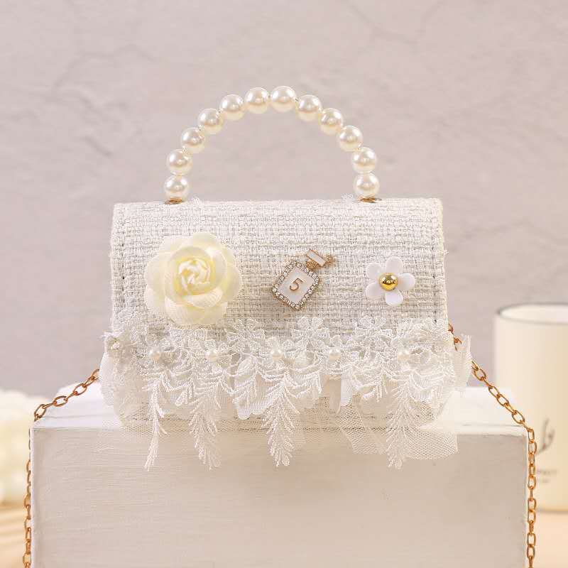 Bolsa De Ombro Fofa Para Meninas Do Jardim De Infância , Pérola , Corrente , Lantejoulas Mensageiro Infantil