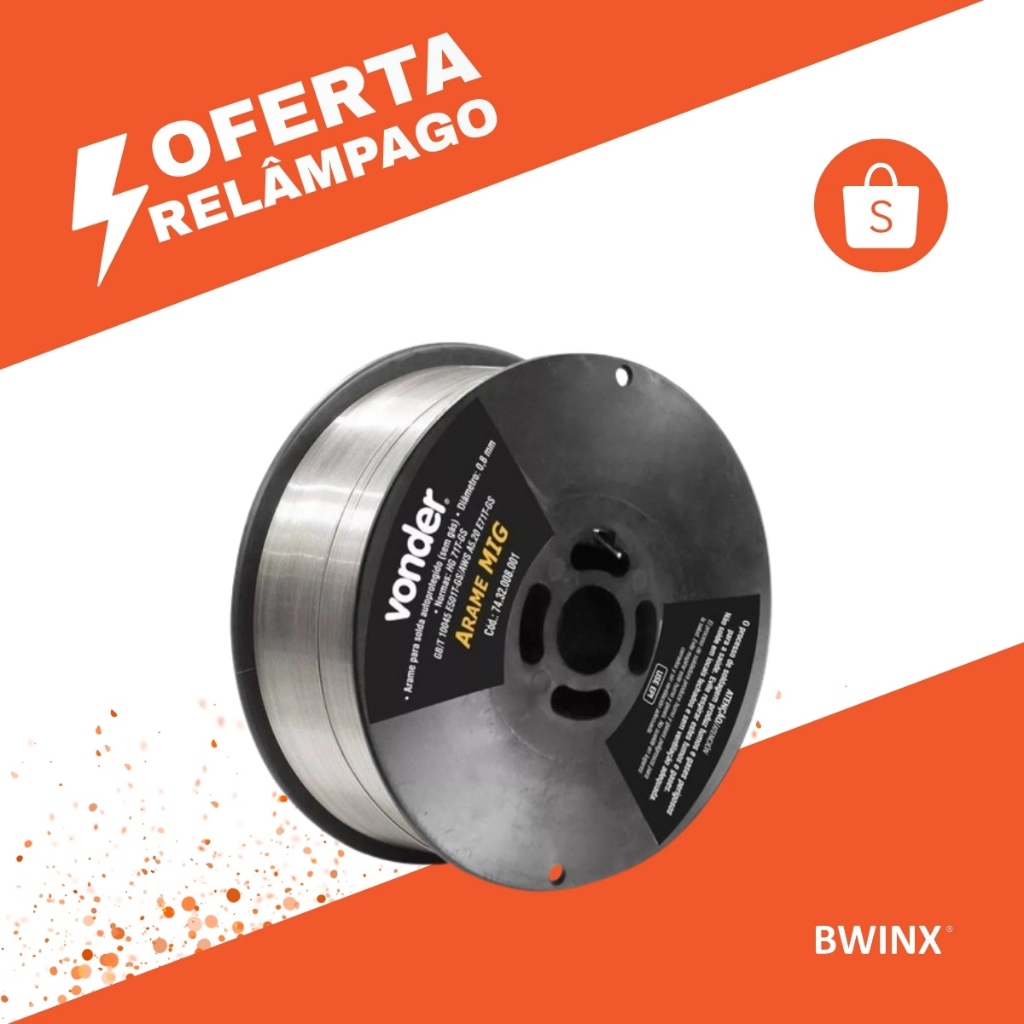 Arame para Solda MIG 0,8mm Rolo 1kg  Vonder