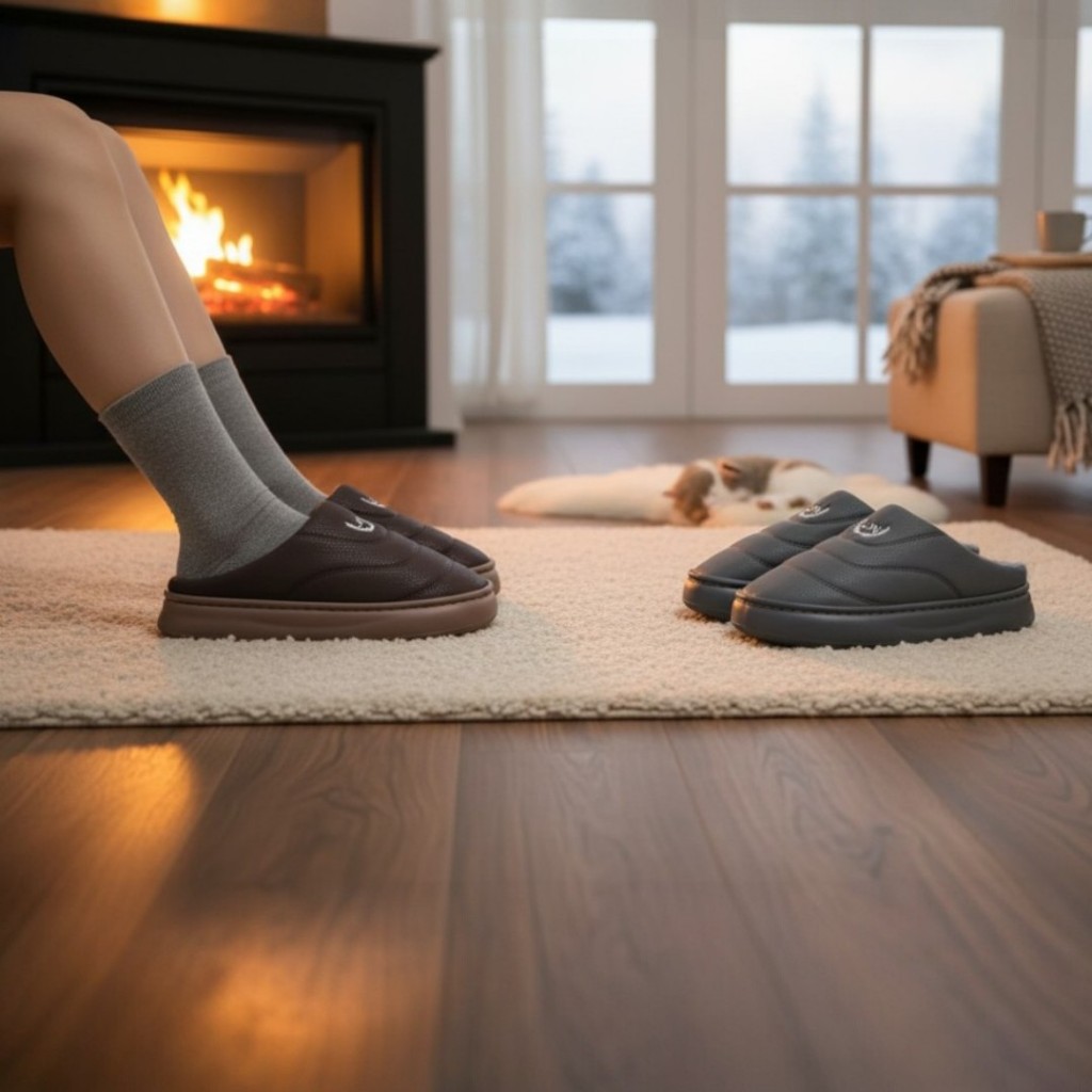 Pantufa Inverno Masculino Dia Dos Pais Forrada Quente Luxo