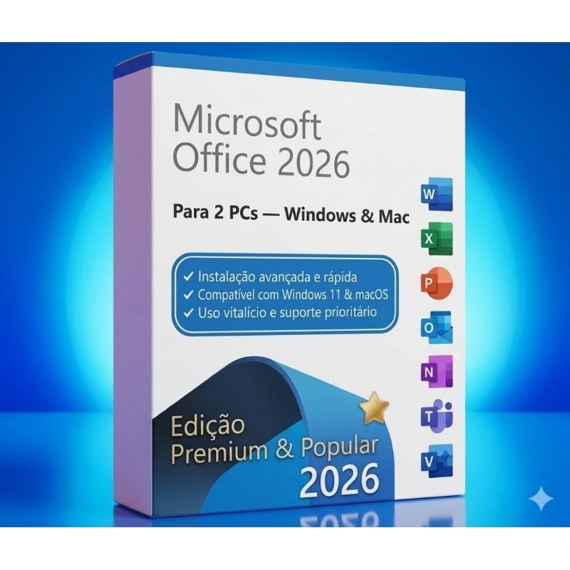 Office 2026 profissional - Licença Permanente windows e mac (Sem Mensalidade) Original
