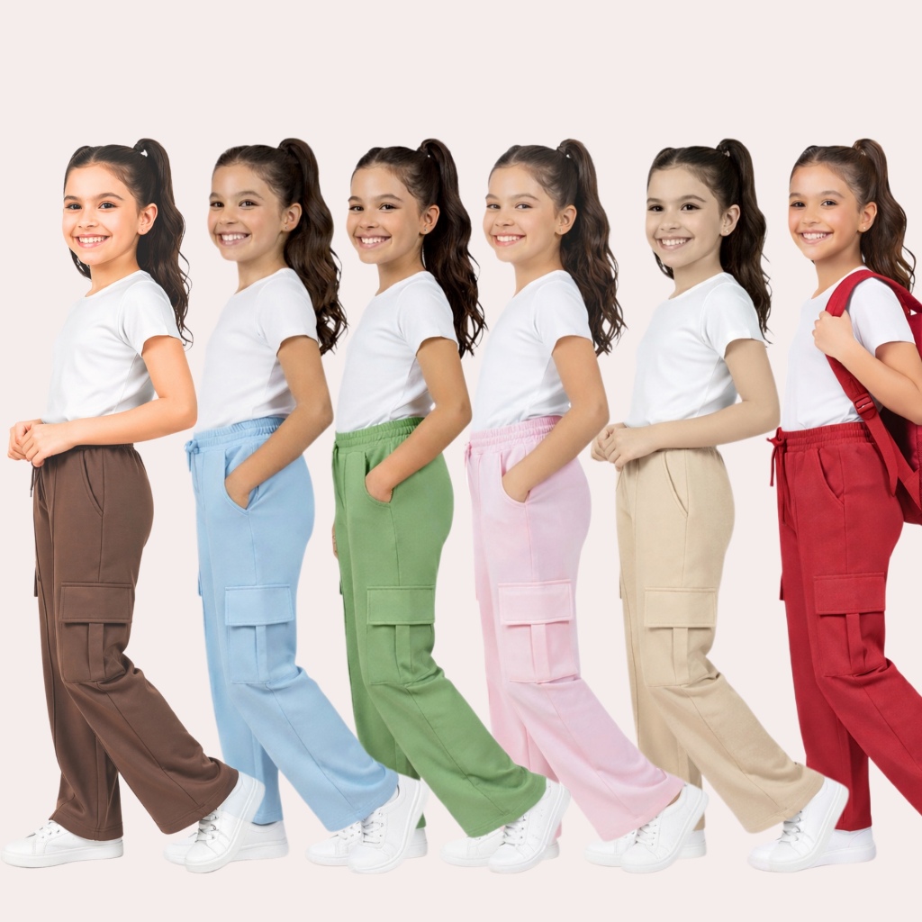 Calça Cargo Juvenil Moletinho Bolso Lateral Estiloso