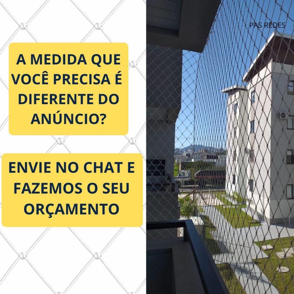 Kit Completo Rede Tela De Proteção Polietileno Para Sacadas, Janelas, Gatos e Crianças