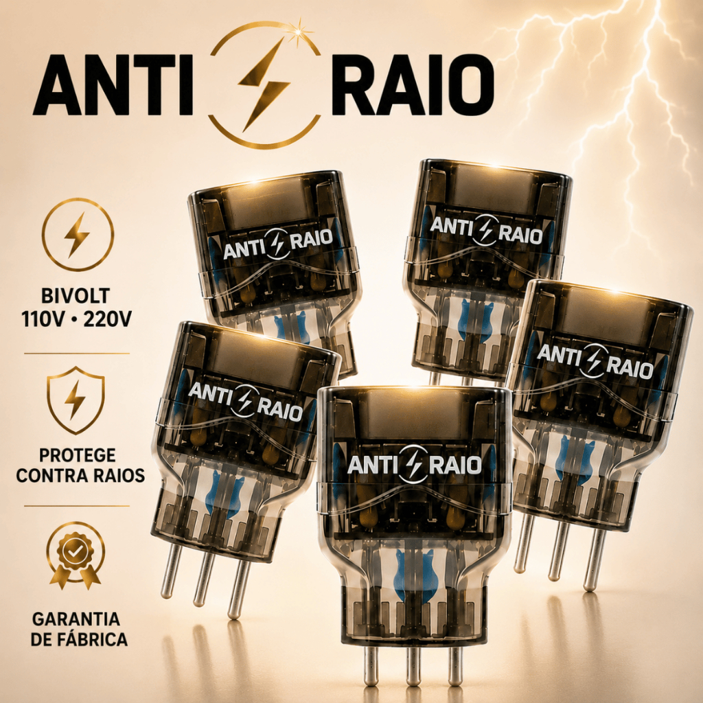 Tomada Protetor Eletrico Dps Anti Raio Surtos Embrastec 10a Bivolt 3 Pinos Padrão Brasileiro