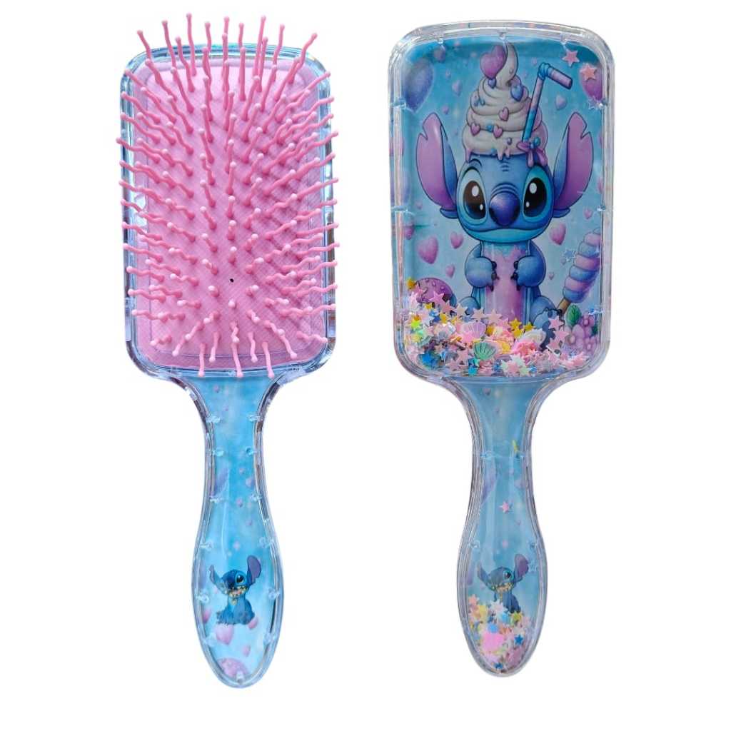 Escova De Cabelo Infantil Com Glitter Interno Lilo Stich