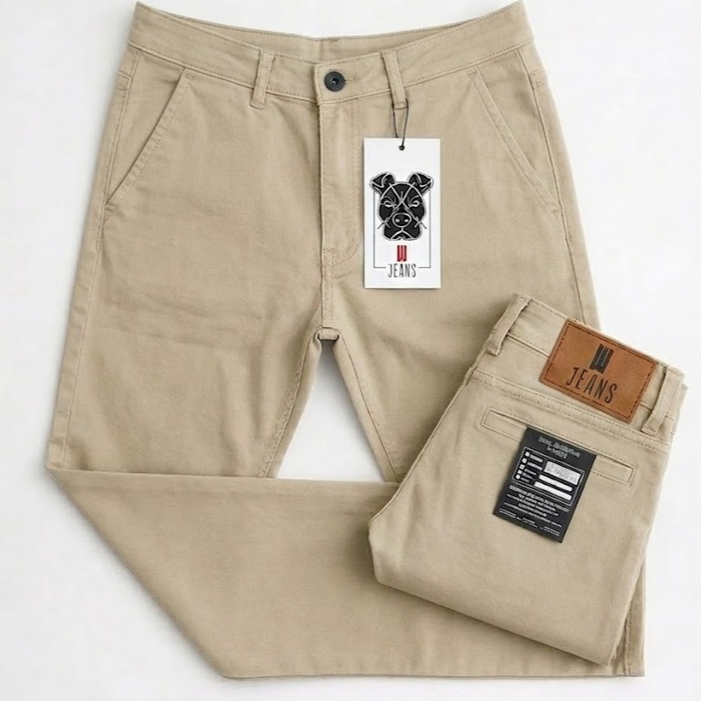 Calça Masculina Sarja Bolso Faca e Bolso Embutido C/ Elastano Lycra e Preta Bege, Cinza - Jeans;Brim