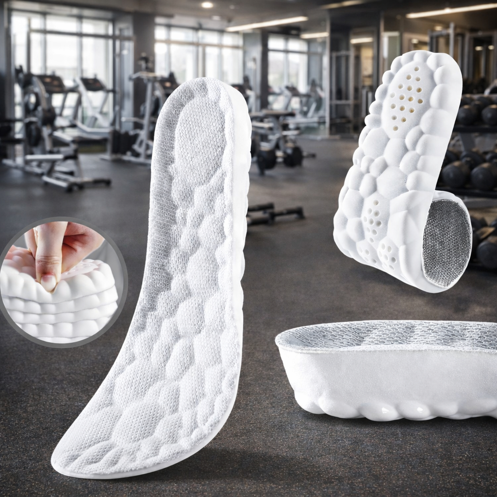 1 a 4 Pares Palmilha Tênis 4D Nuvem Conforto Ortopédica Absorção Impacto Antiderrapante Esportiva Caminhada Corrida