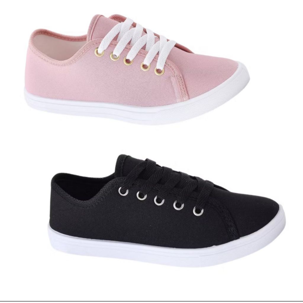 KIT 2 PARES TENIS FEMININO ESTILOSO CONFORTÁVEL ANTIADERENTE ENVIO IMEDIATO