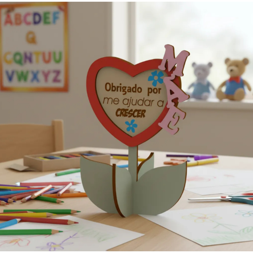 10 Lembrancinhas Dia Das Mães Para Colorir e colar foto em MDF CRU Ideal Pra Escolas