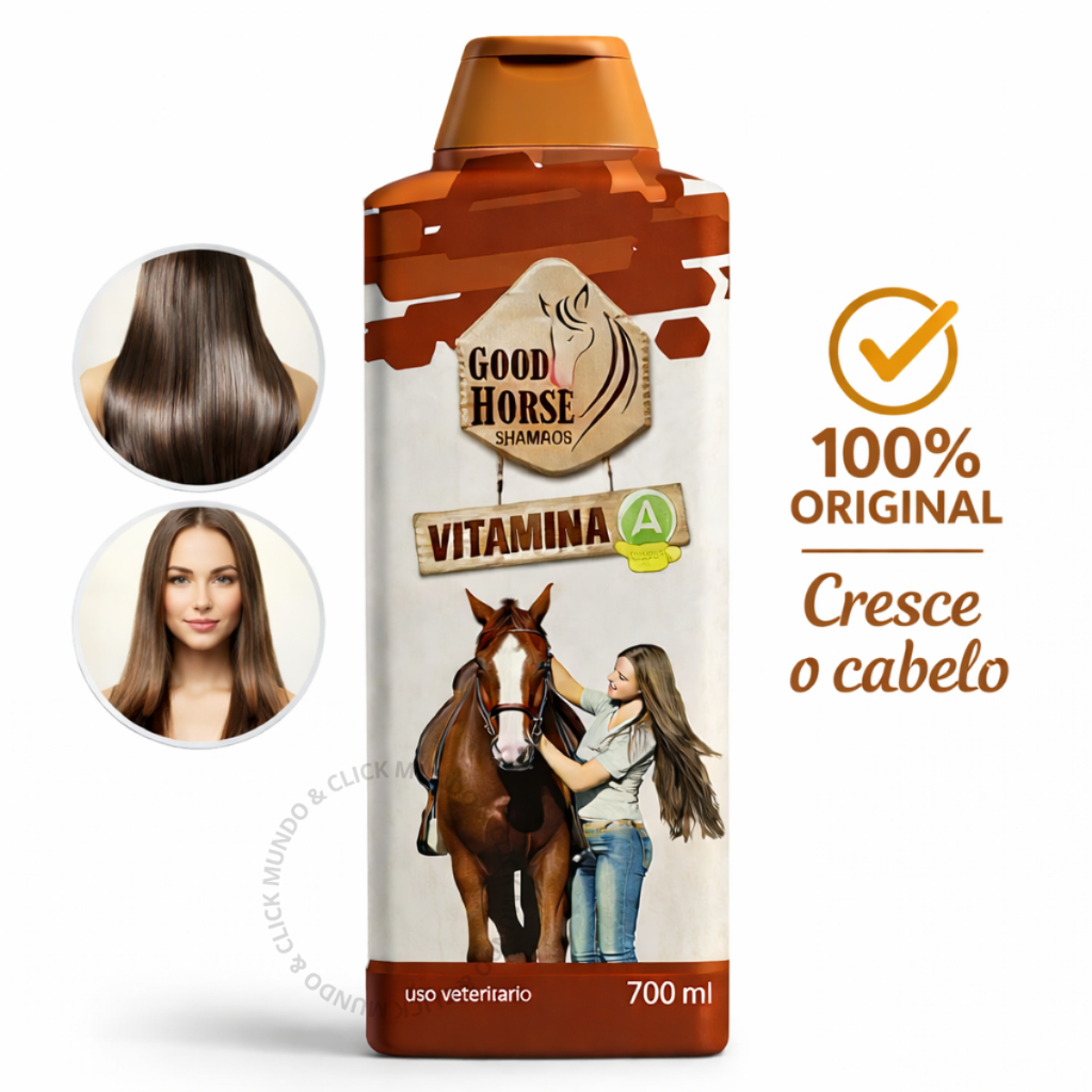 Shampoo de Cavalo Good Horse Vitamina A Crescimento Cresce Cabelo Original 700ml