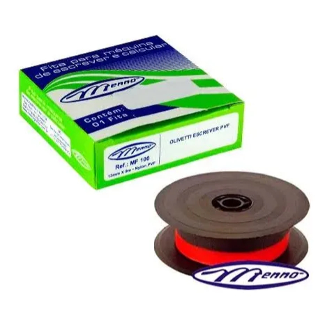 Fita para maquina de escrever Olivetti Preto/Vermelho MF100 Menno
