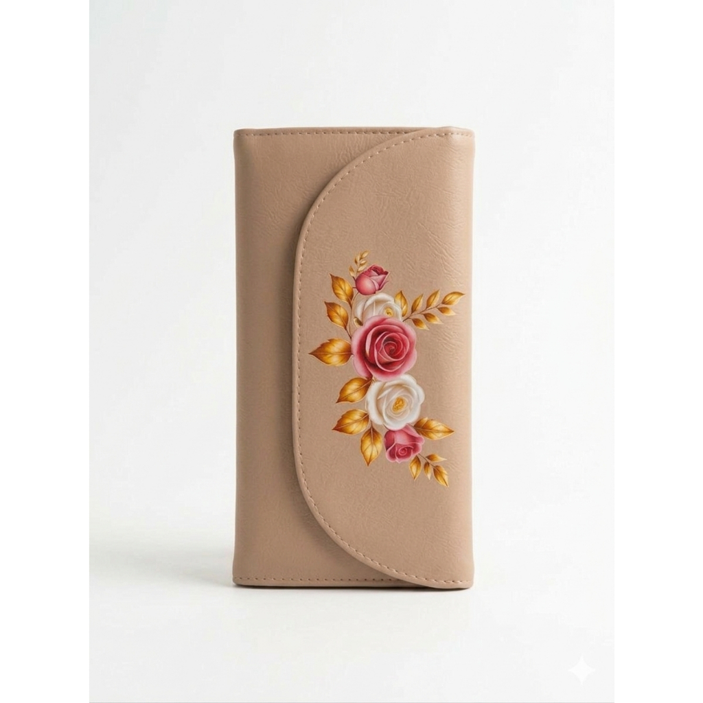 Carteira Feminina Estampada Flor Porta Celular