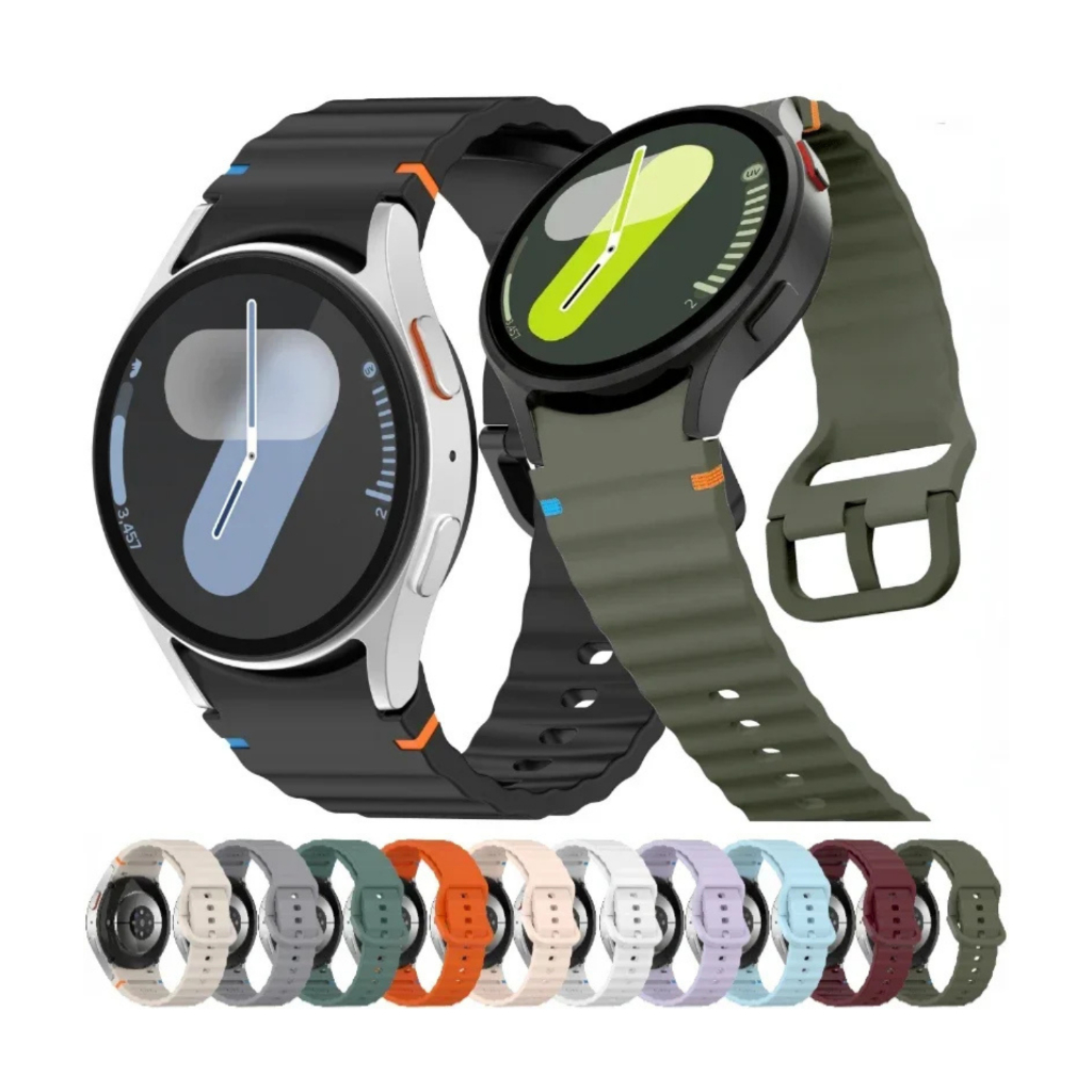 Pulseira de Silicone Para Samsung Galaxy Watch 7 6 5 4 40mm 44mm Fe (2024)