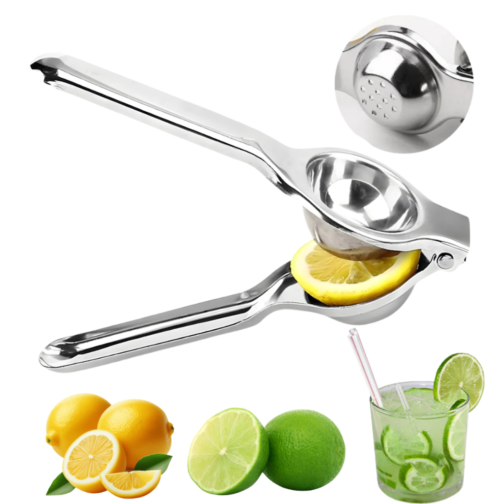 Espremedor De Limão De Aço Inox Super Prático Para Casa E Cozinha Espremedor 20cm ENVIO IMEDIATO