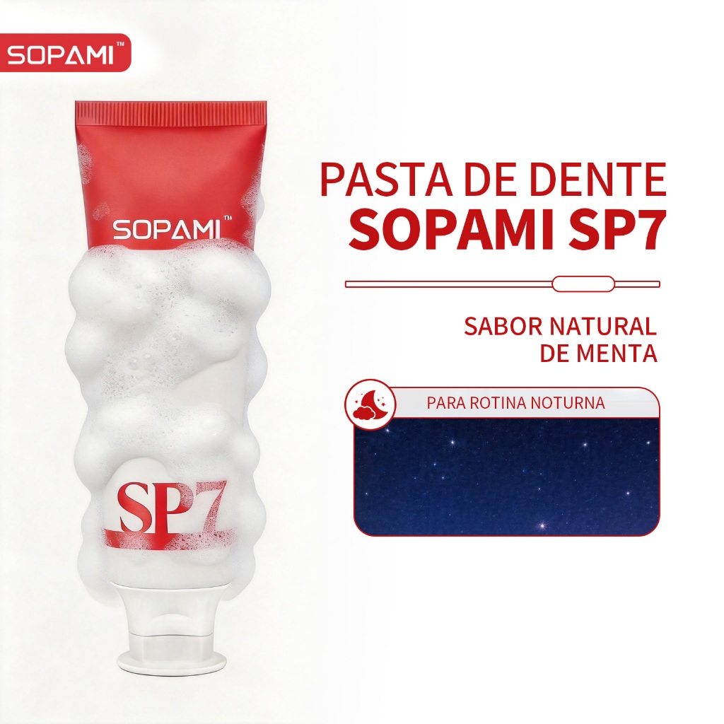 SOPAMI SP7 Pro Pasta de Dente 120g - Sabor Menta - 1 Unidade