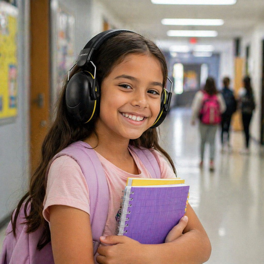 Abafador Infantil Anti Ruído Autismo Fone Protetor Auricular TDAH TEA Ajustável Confortável Proteção