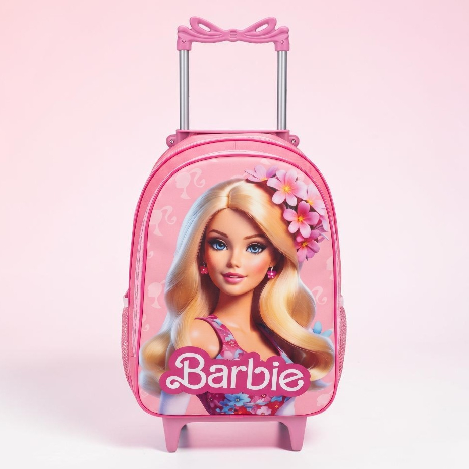 Mochila Feminina Rodinhas Infantil Escolar  Menina - Rodinhas de Silicone