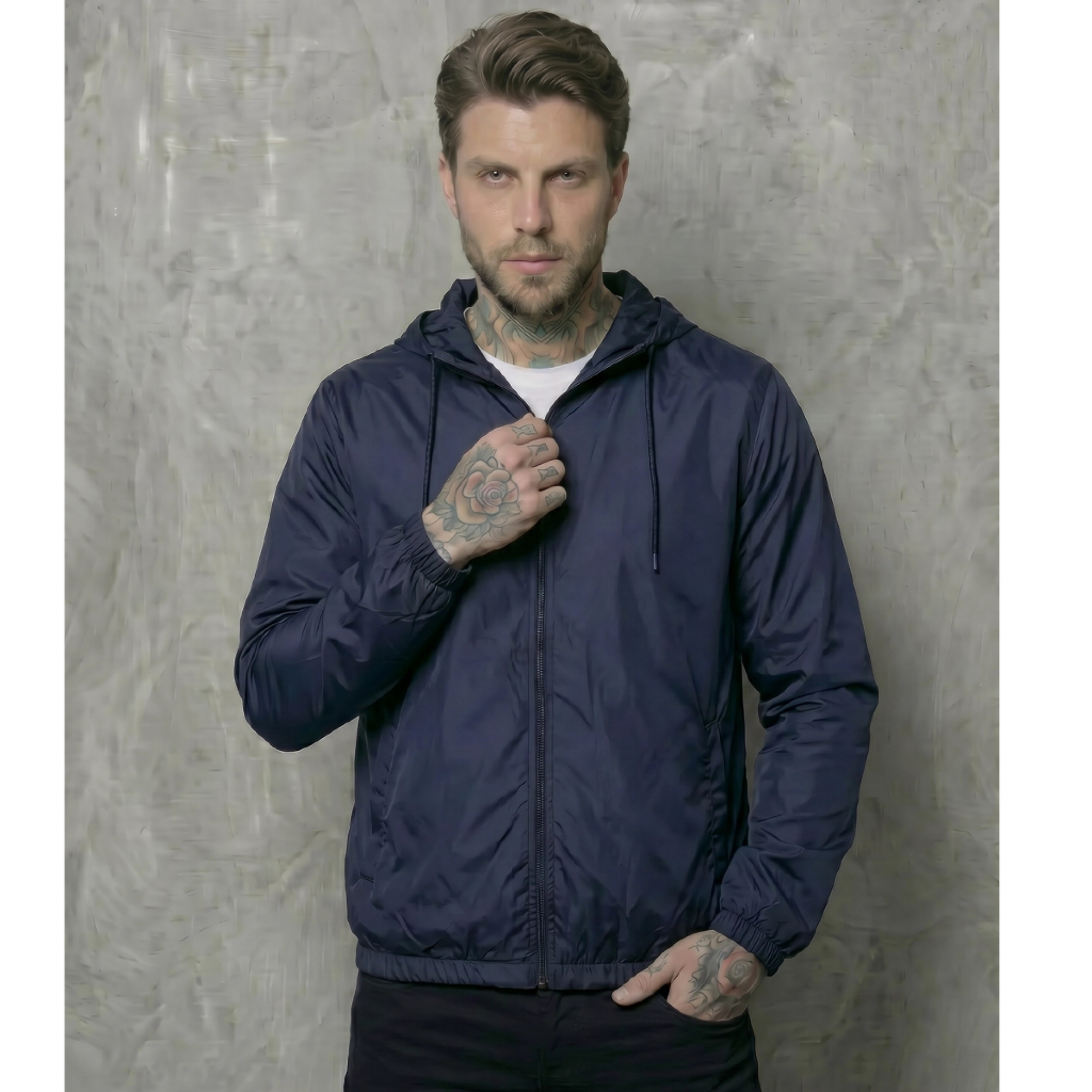 Jaqueta Corta Vento Masculina Impermeável Com Capuz Protege de Frio e Chuva Qualidade Premium