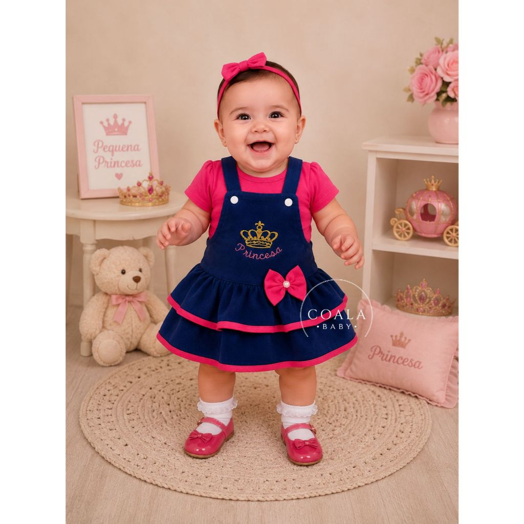 Vestido Jardineira + Camisa