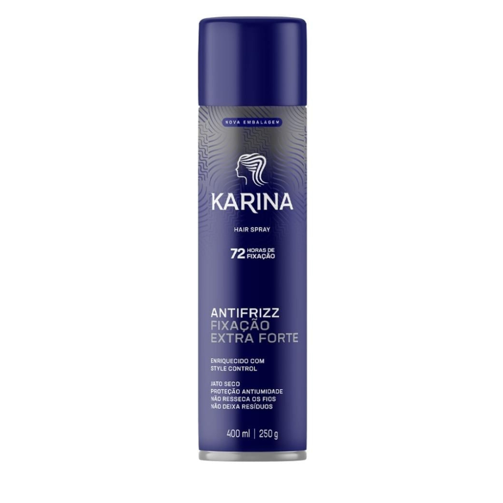 Spray Karina Fixador de Cabelo - Fixação Extra Forte 400ml