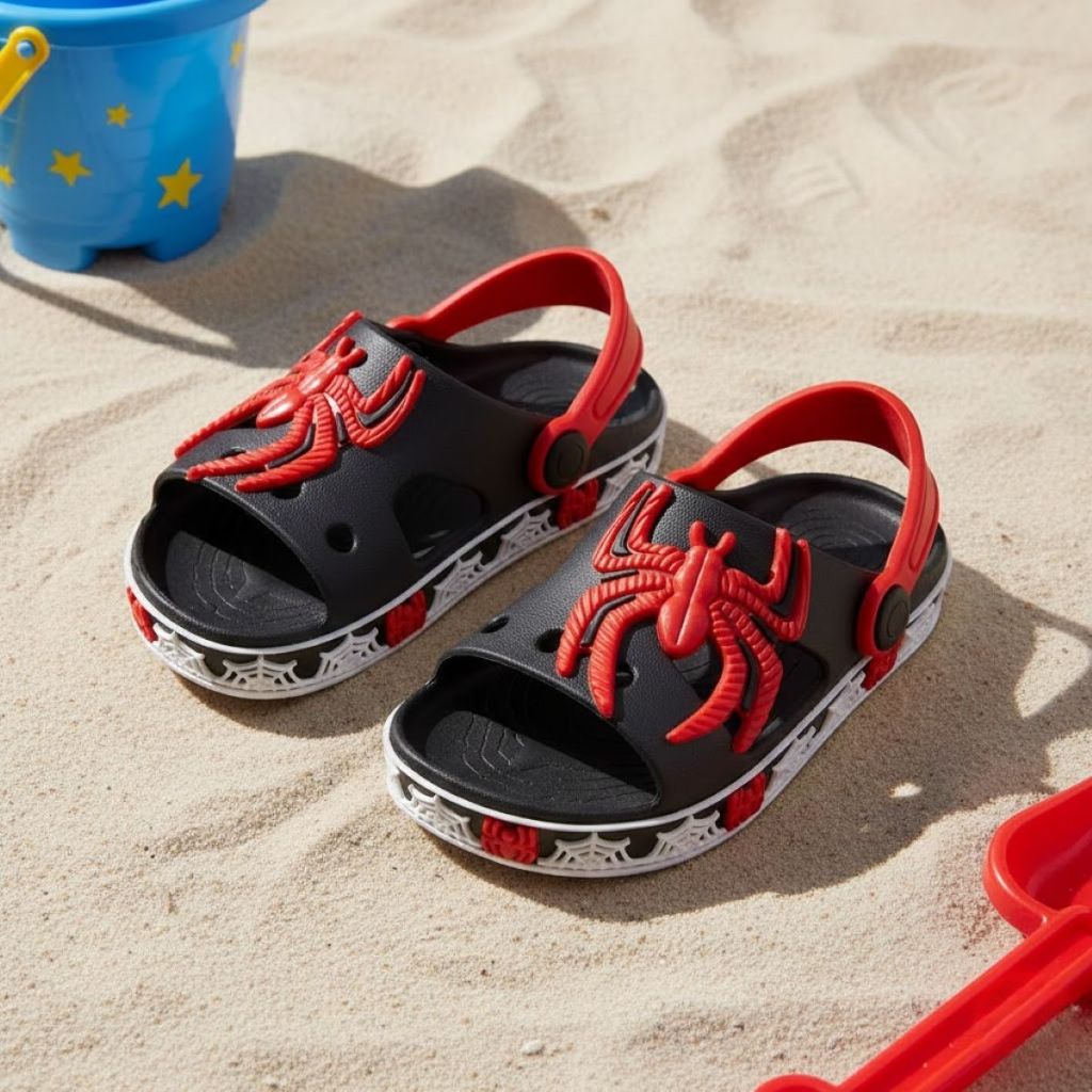 Sandália Papete Masculina Criança Aranha Menino Leve e Macio Promoção Original