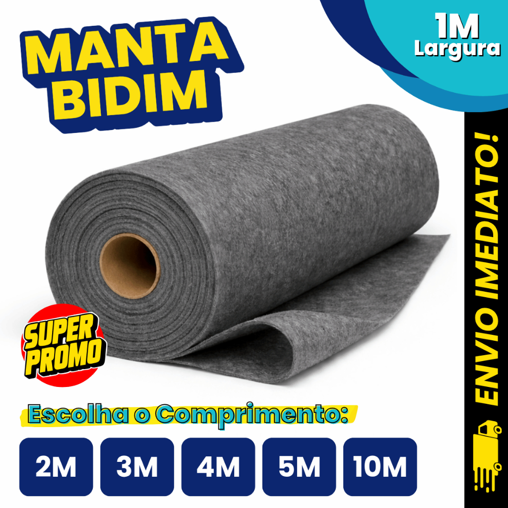 10m² Manta Bidim Drenagem Geotêxtil Jardim Vasos Canteiro Filtro Solo 1m Largura 5m²