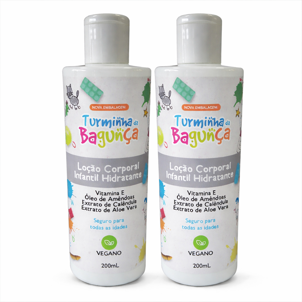 Loção Corporal Infantil Turminha Da Bagunça 200ml Kit 2