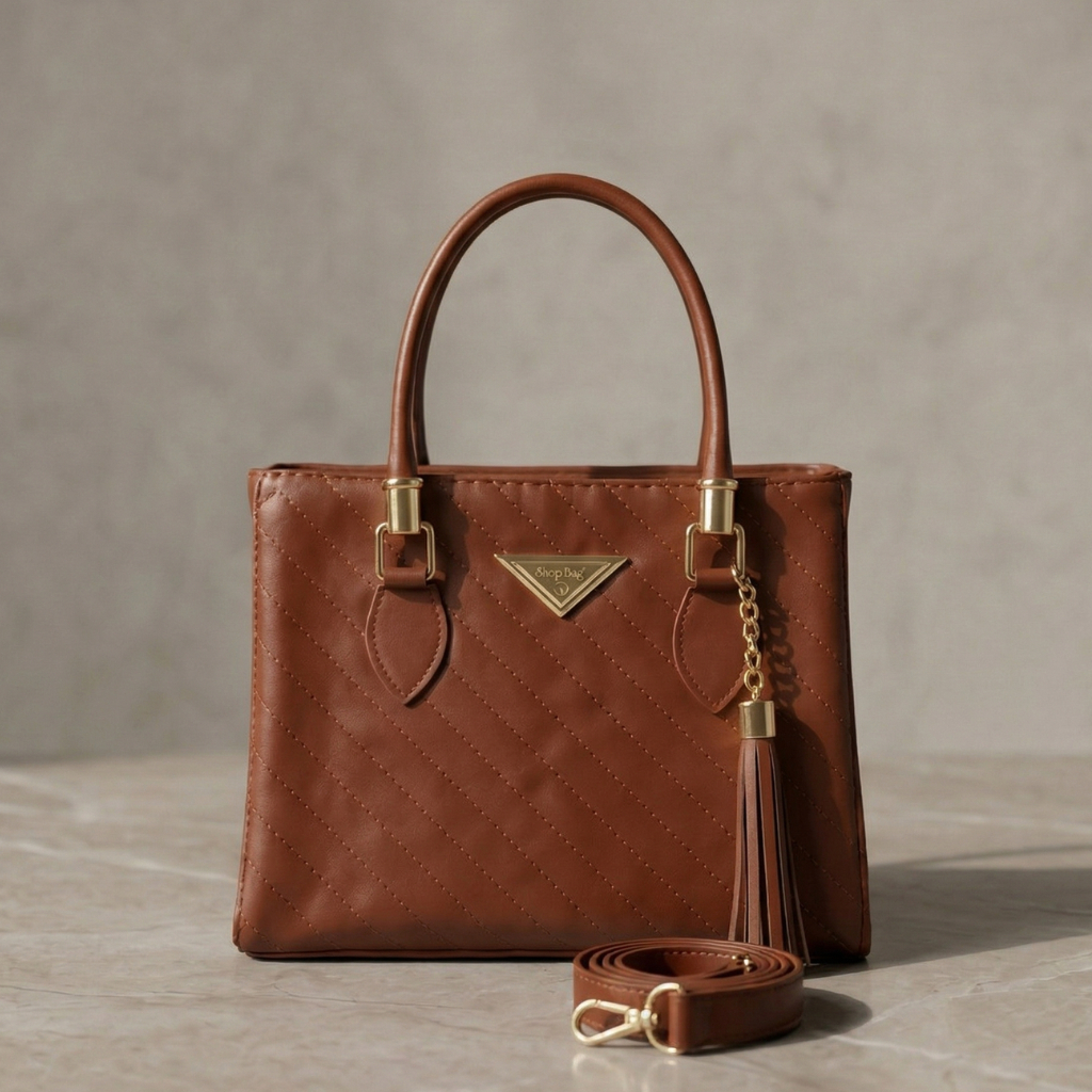 Bolsa Feminina Média Shopbag Bordada Linea
