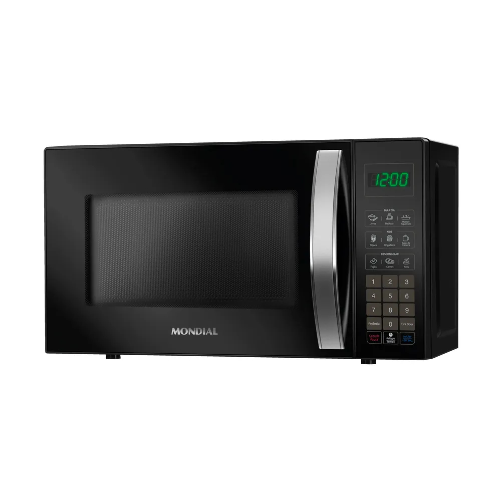 Micro-Ondas Mondial 1200W Preto MO-01-21-B 20L Função Descongelar 127V
