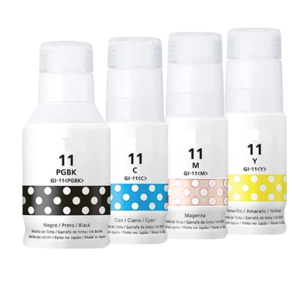 Kit 4 Refil Tinta Gi11 Gi-11 P/ Impressora Canon G2160 G3160 G3170