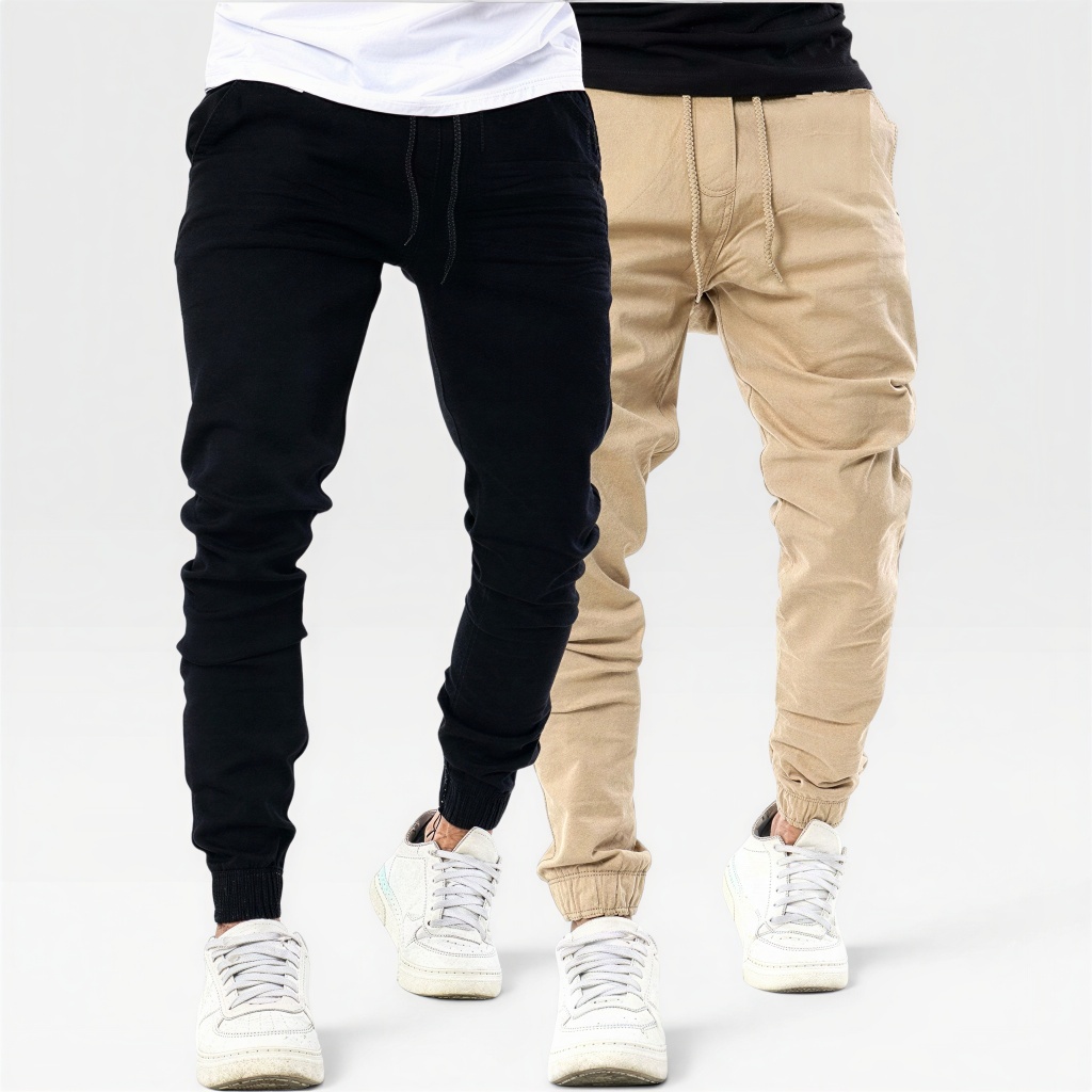 Calças jogger masculina com punho Linha Premium qualidade moda homem