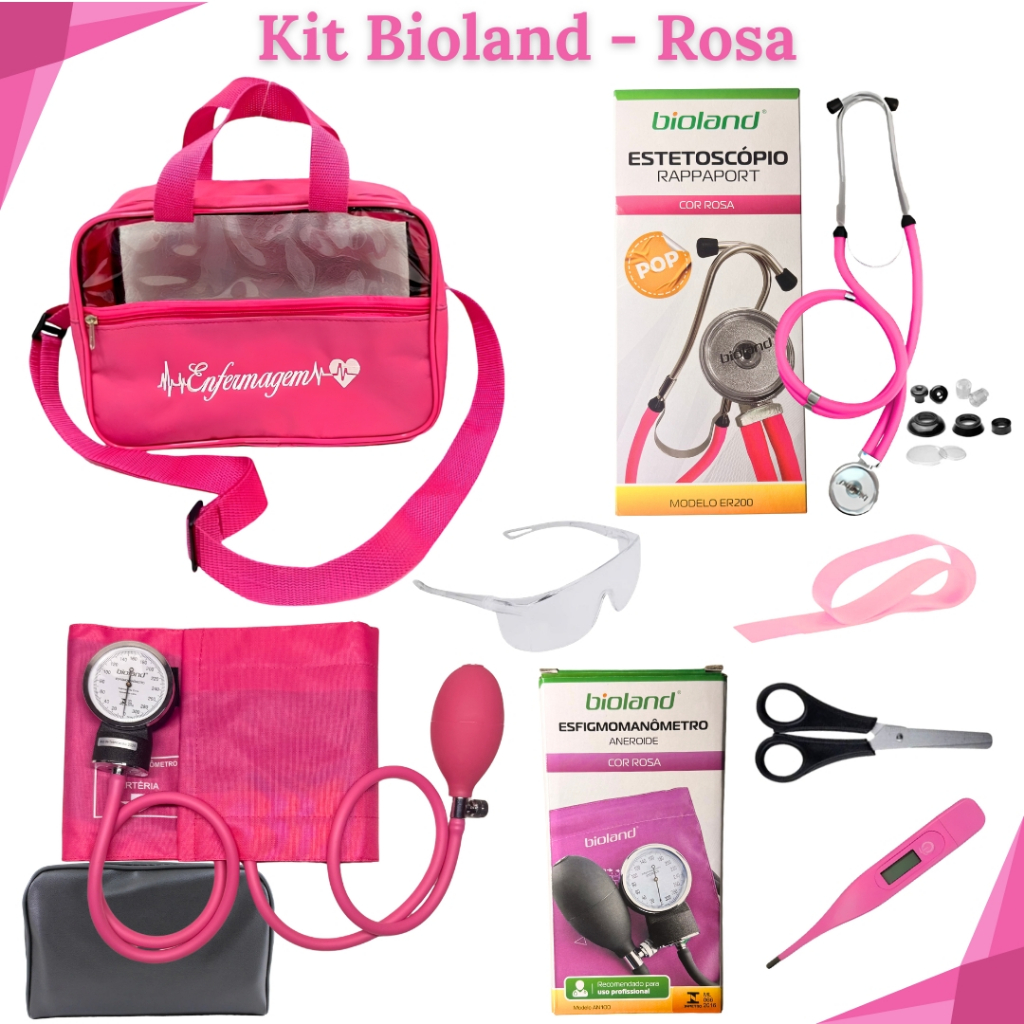 Kit Completo de Enfermagem Para Estágio - 5 Cores
