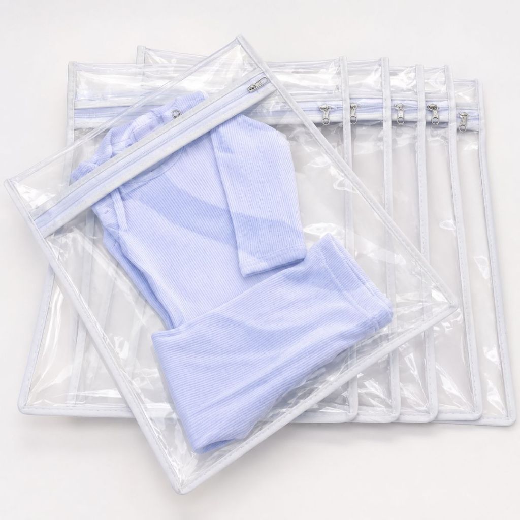 10 Saquinhos Maternidade Organizador Viagem Mala Bebê 27x33 Cm MALA/VIAGEM/ROUPA SECA e MOLHADA/ ROUPA LIMPA