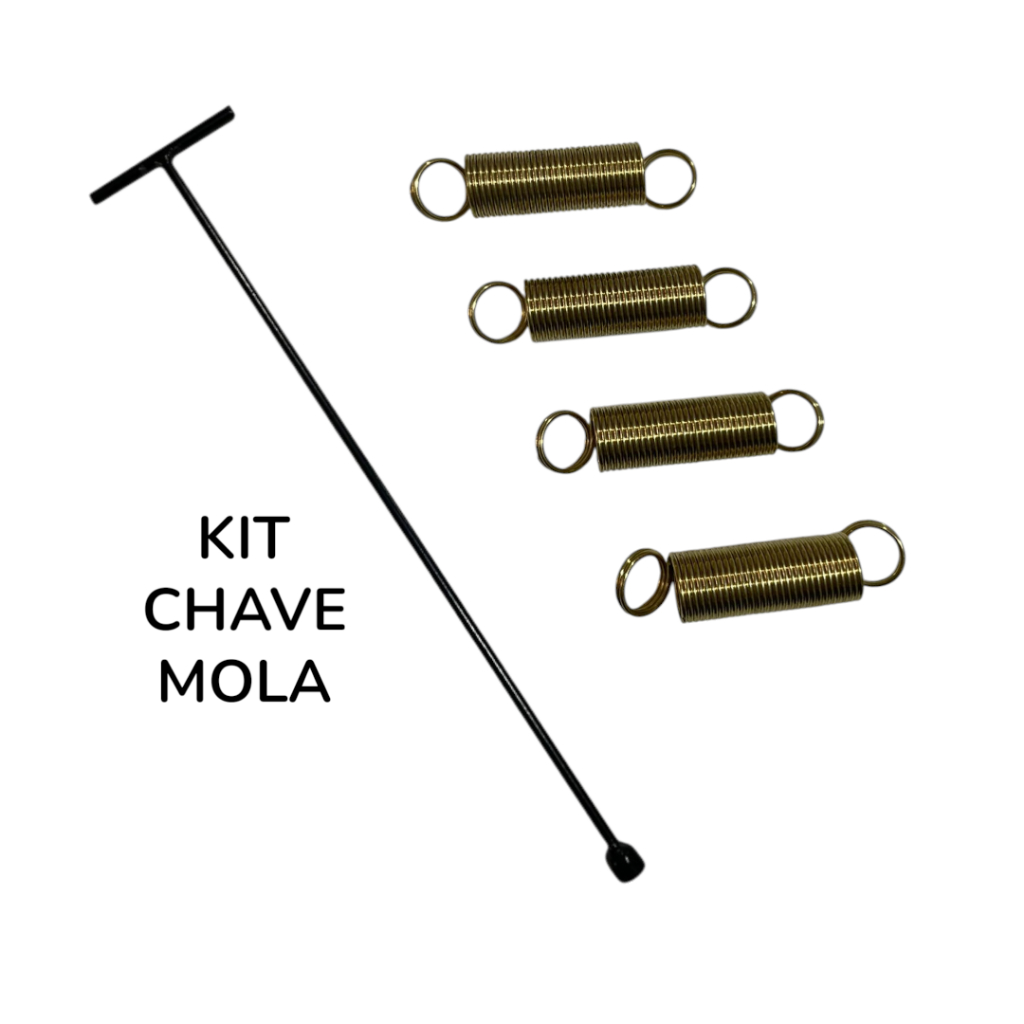 Kit Chave T Longa 10mm 48cm Agitador + 4 Molas da Vara de Suspensão