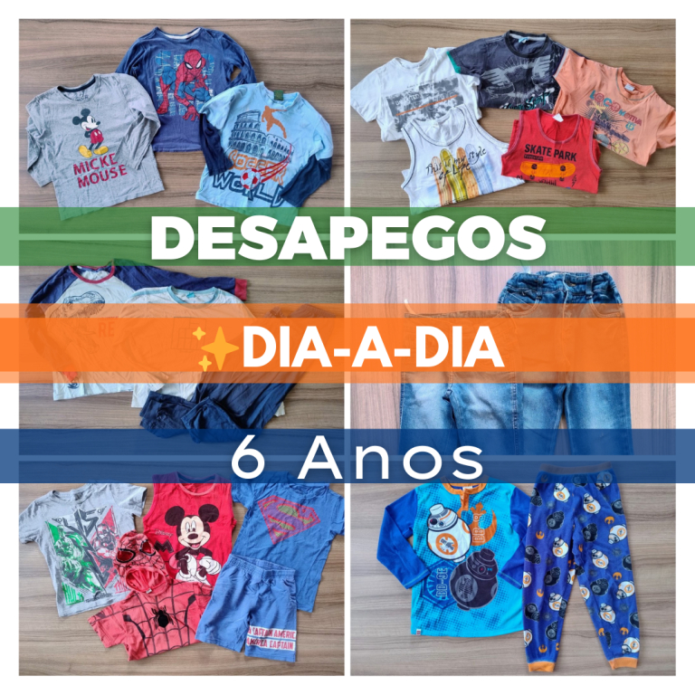 Roupas Infantil - Tam 6 anos Menino (Desapegos/Brechó Bebê) ✨ Dia - a Dia -  Lotes e Peças únicas