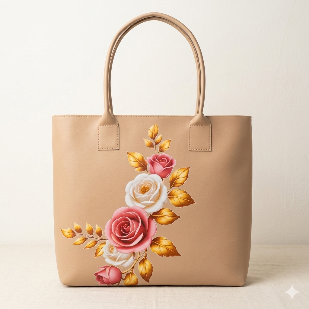 Bolsa Grande Feminina Estampa Flor Praia Passeio Casual Trabalho Faculdade