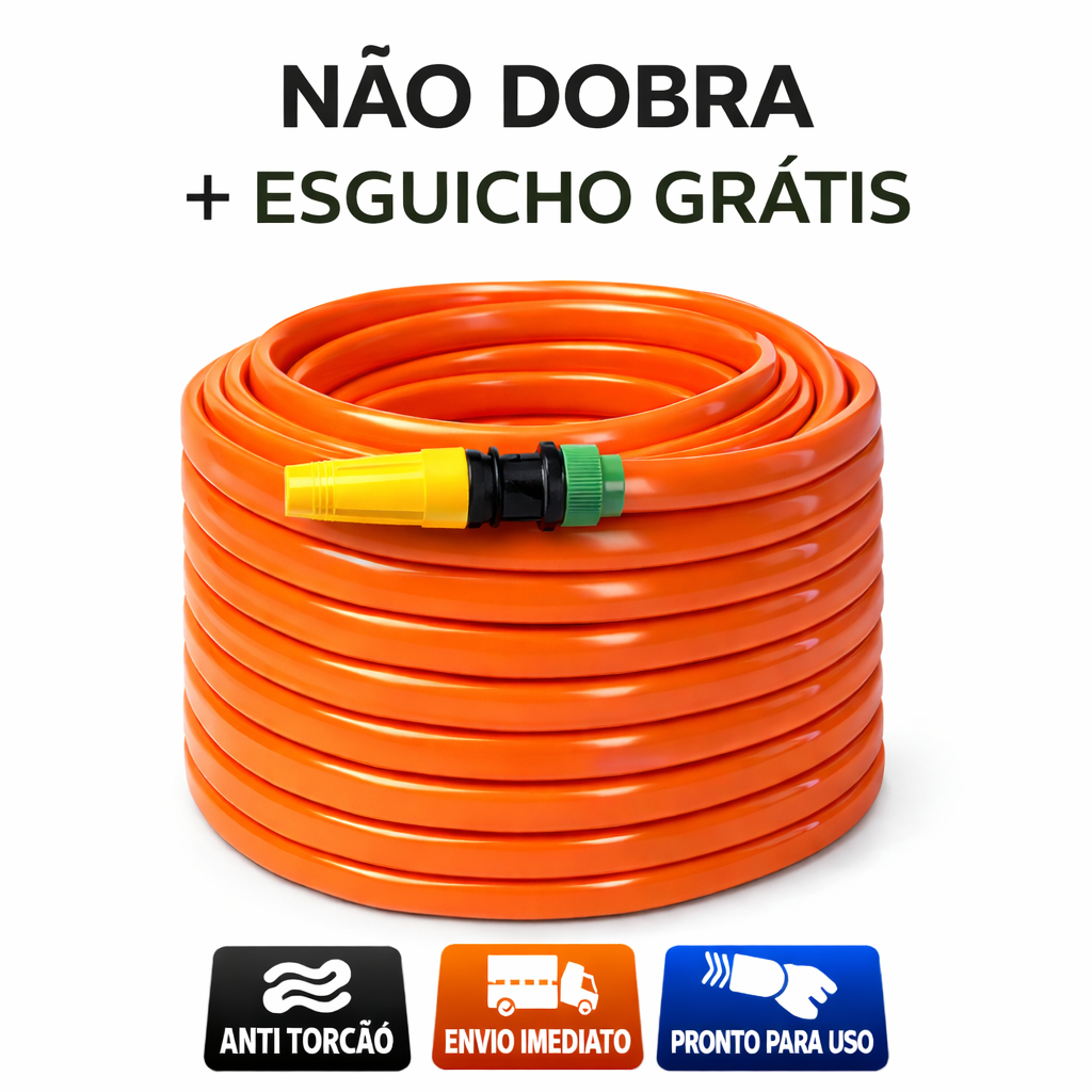 Mangueira de Jardim Anti Torção Não Dobra 10 a 50 Metros