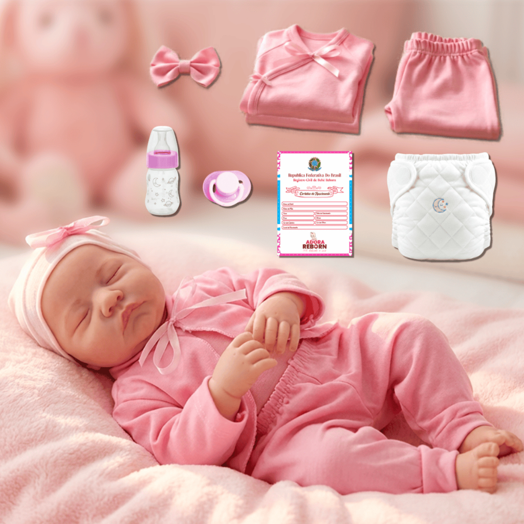 Bebê Boneca Reborn Livia Siliconada Realista Pode dar Banho em Promoção