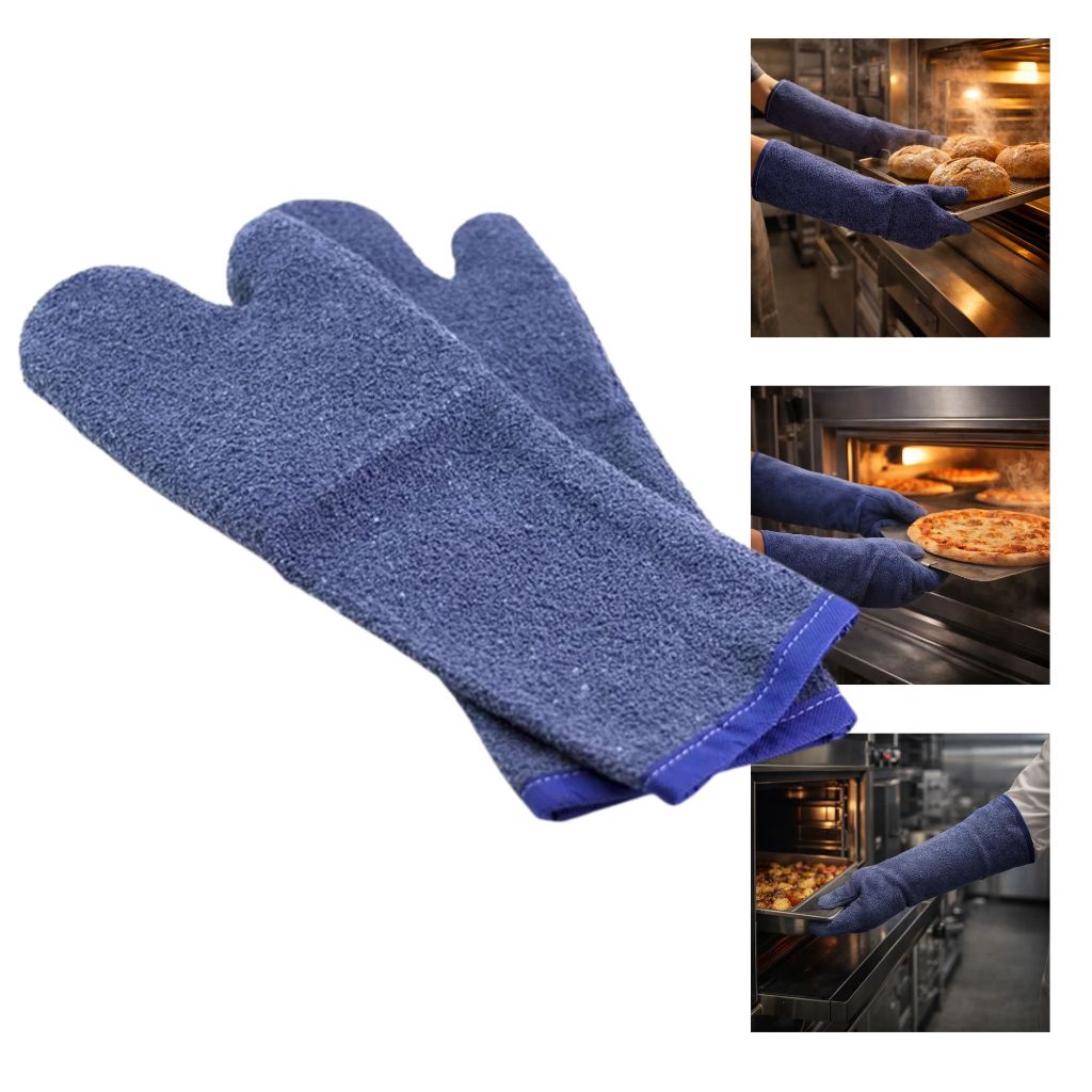 Par Luva Forno Industrial Grafatex 2 Dedos 45cm Para Alta Temperatura Cozinha Fogão Multiuso
