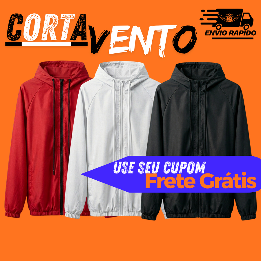 Jaqueta Corta Vento Masculina Capuz Streetwear  Academia Treino DO P AO GG
