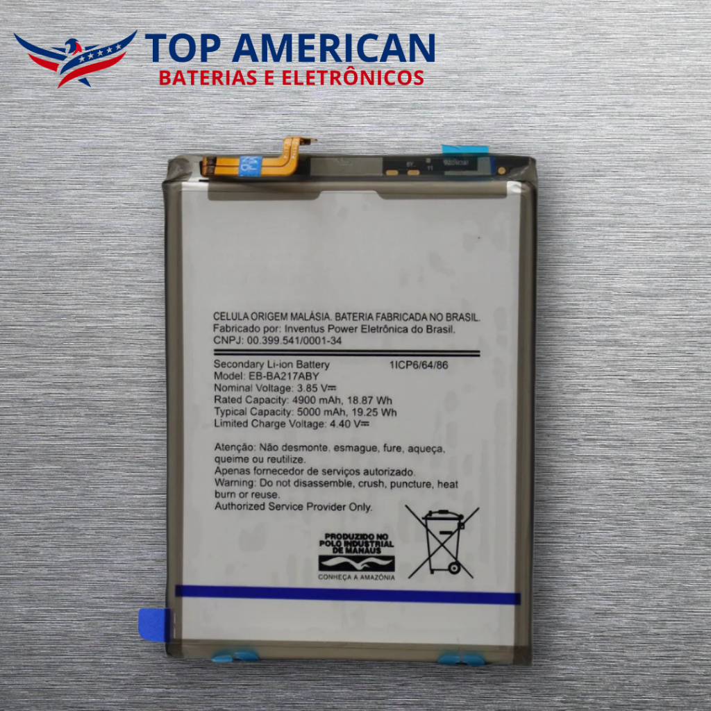 Bat Compatível A21S / A02 / A12 (EB-BA217ABY) + NF + Entrega Direta