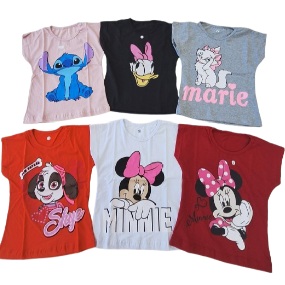 Kit 3 peças blusa Feminina Infantil Manga Japonesa