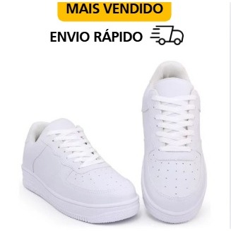 Tênis Branco Casual F1 Treino Conforto e Qualidade Envio Rápido PROMOÇÃO