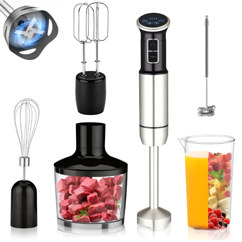 Mixer Turbo 6 Em 1 Inox Triturador 1000w Com Temporizador 220V - Preto