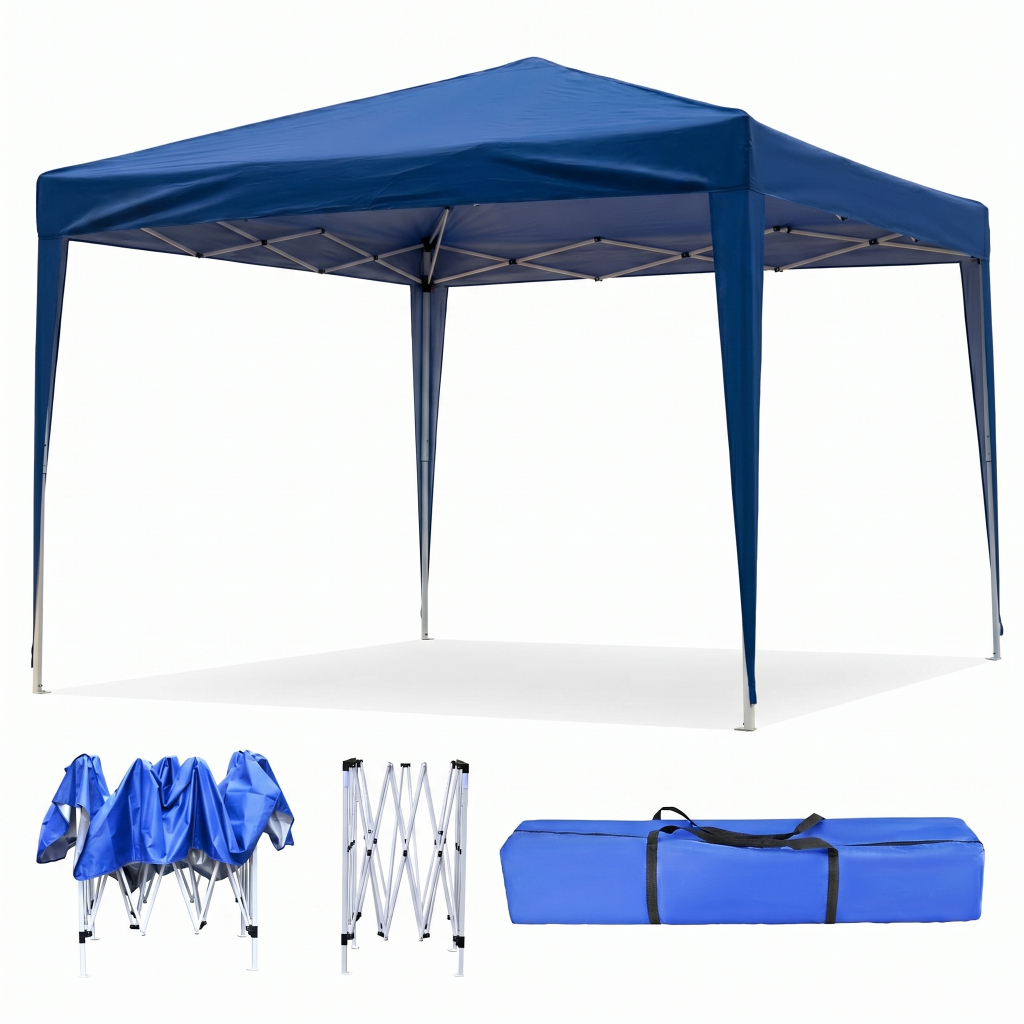 Gazebo Tenda Sanfonada Articulada Eagle Force 3x3m Impermeável Resistente Proteção Ar Livre Camping