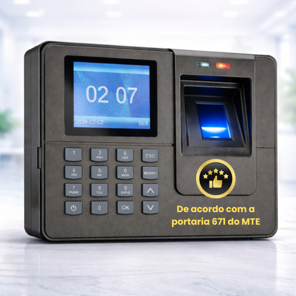 RELÓGIO PONTO BIOMÉTRICO LCD DIGITAL FUNCIONÁRIOS ELETRONICO IMPRESSAO SOFTWARE CONTROL SENHA BIOMETRIA LCD