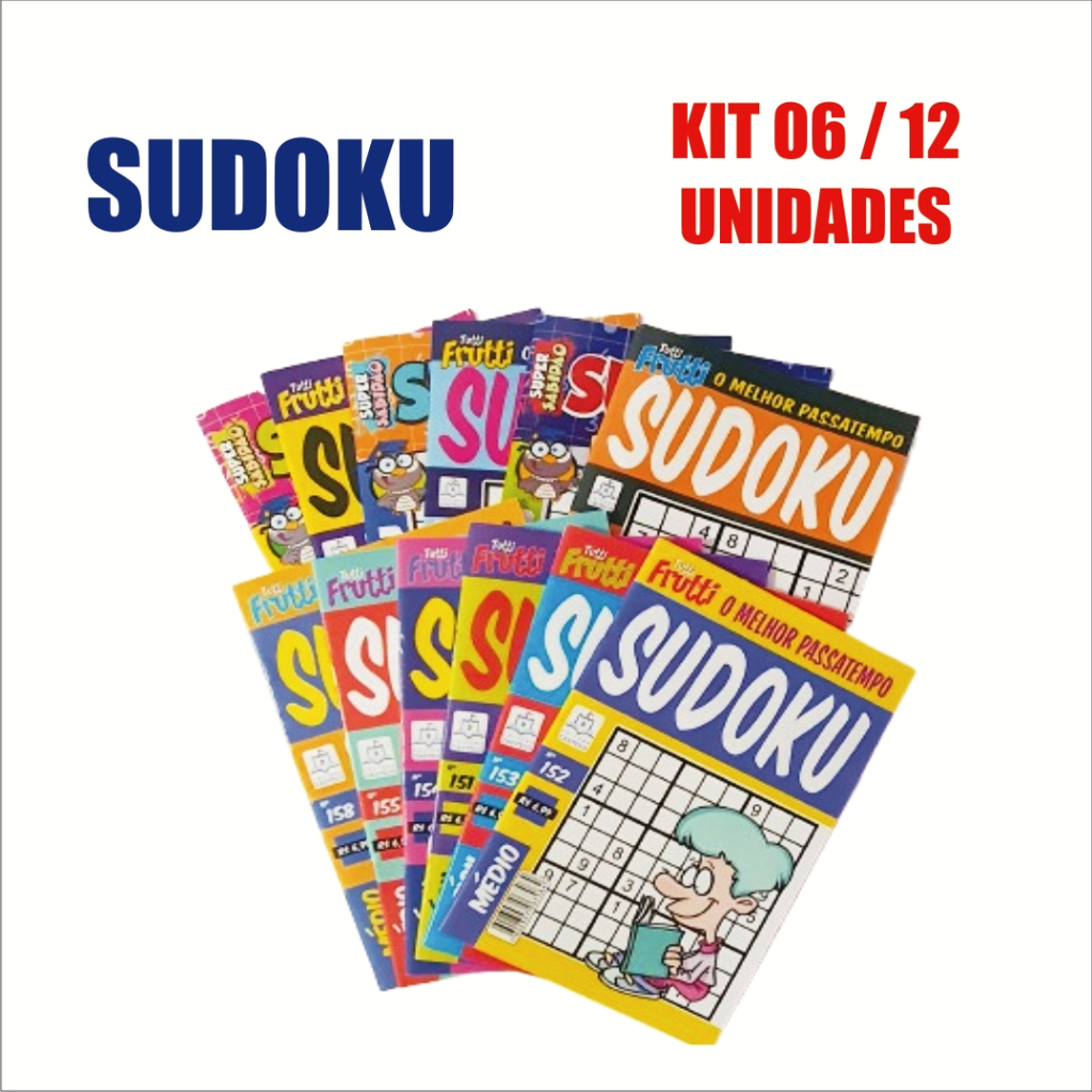 Kit com 06 / 12 / 24 - Revistas Passatempo - Sudoku - Sortidas