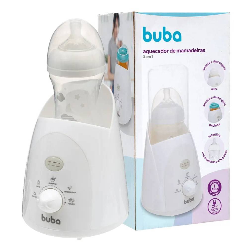 Aquecedor Mamadeira Papinha Esterilizador Chupeta Buba 3 em 1