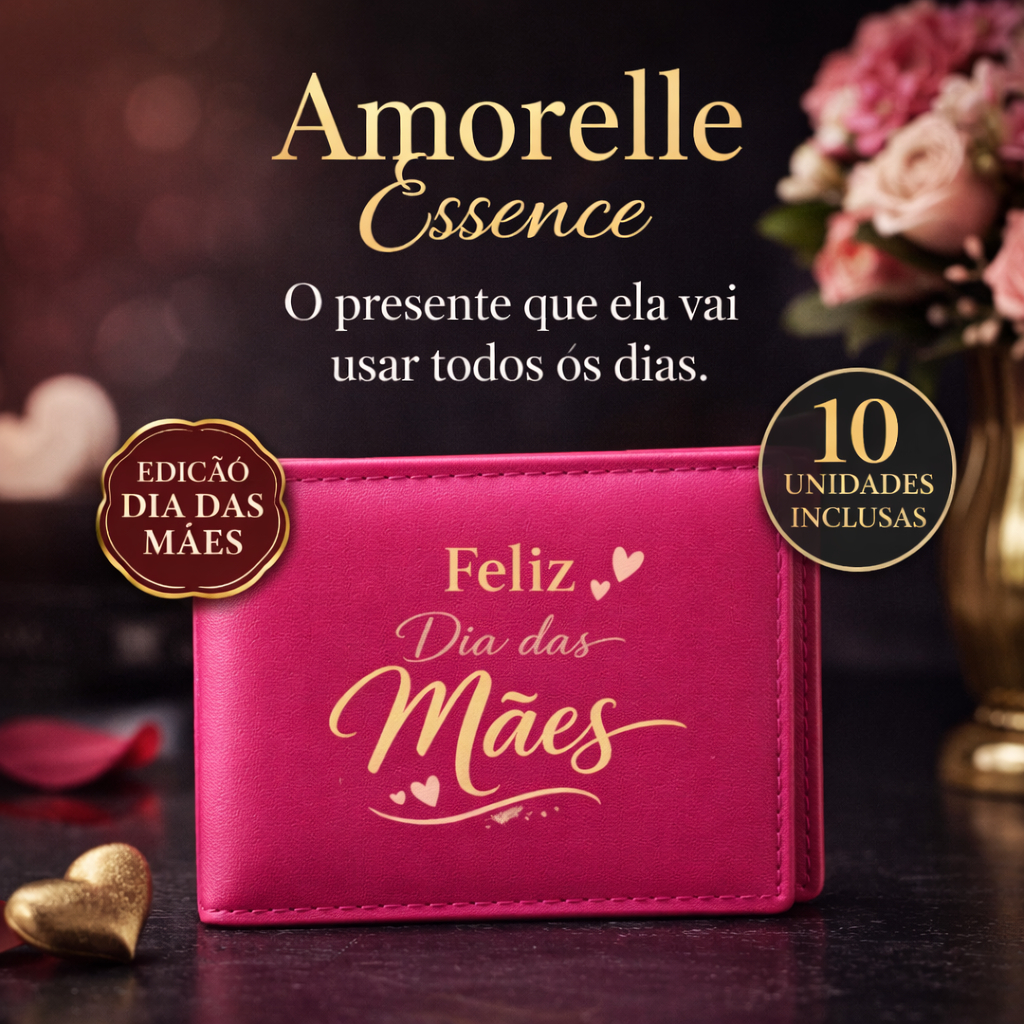 Kit 10 Porta Cartões Dia das Mães Personalizado Carteira Feminina Presente Luxo Amorelle
